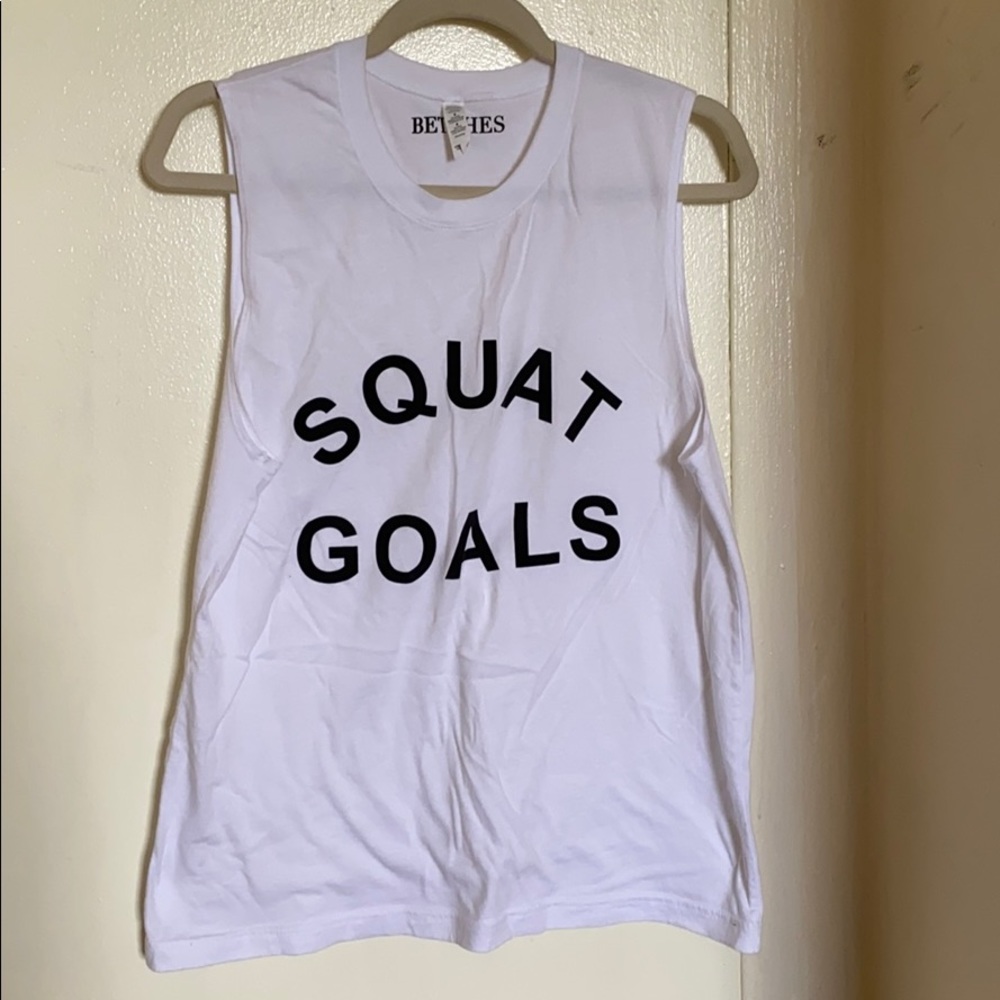 White Workout Tank Top from Betches